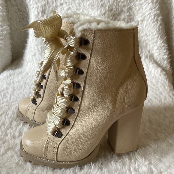 SCHUTZ Zhara winter white leather lace up boots - Picture 6 of 13